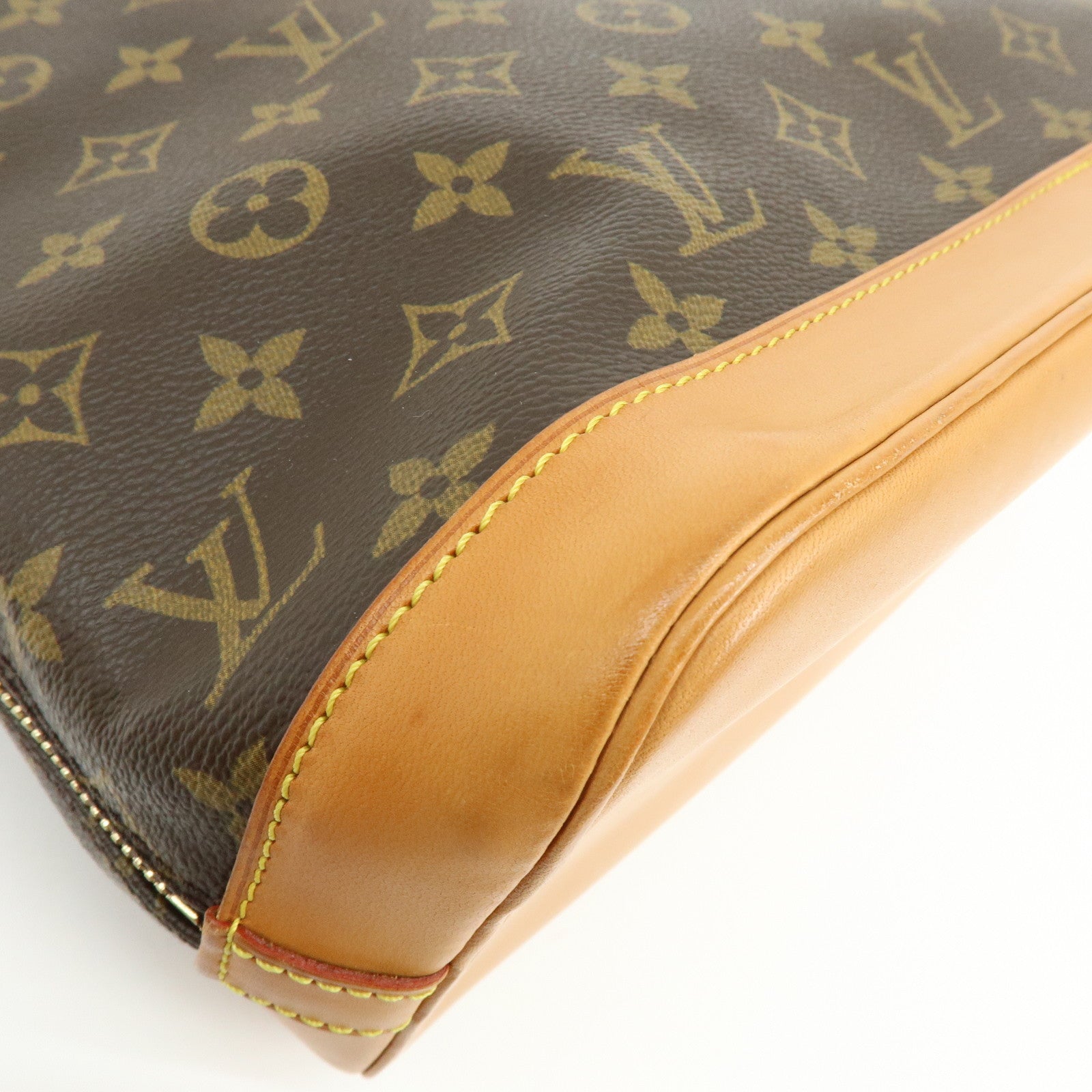 Louis Vuitton Monogram Alma Canvas Leather Hand Bag Brown M51130