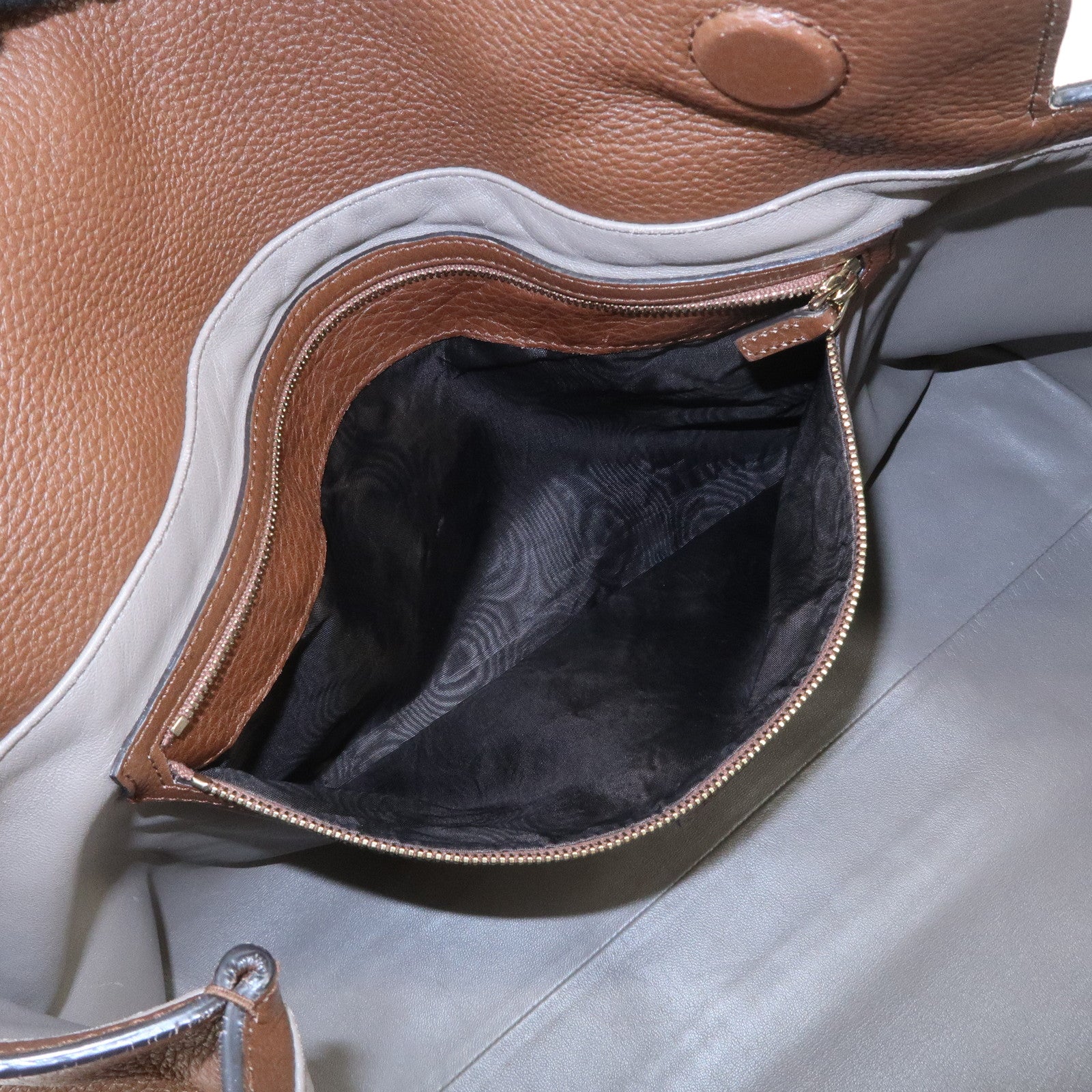 GUCCI Swing Leather Tote Bag Hand Bag Shoulder Bag Brown 354476