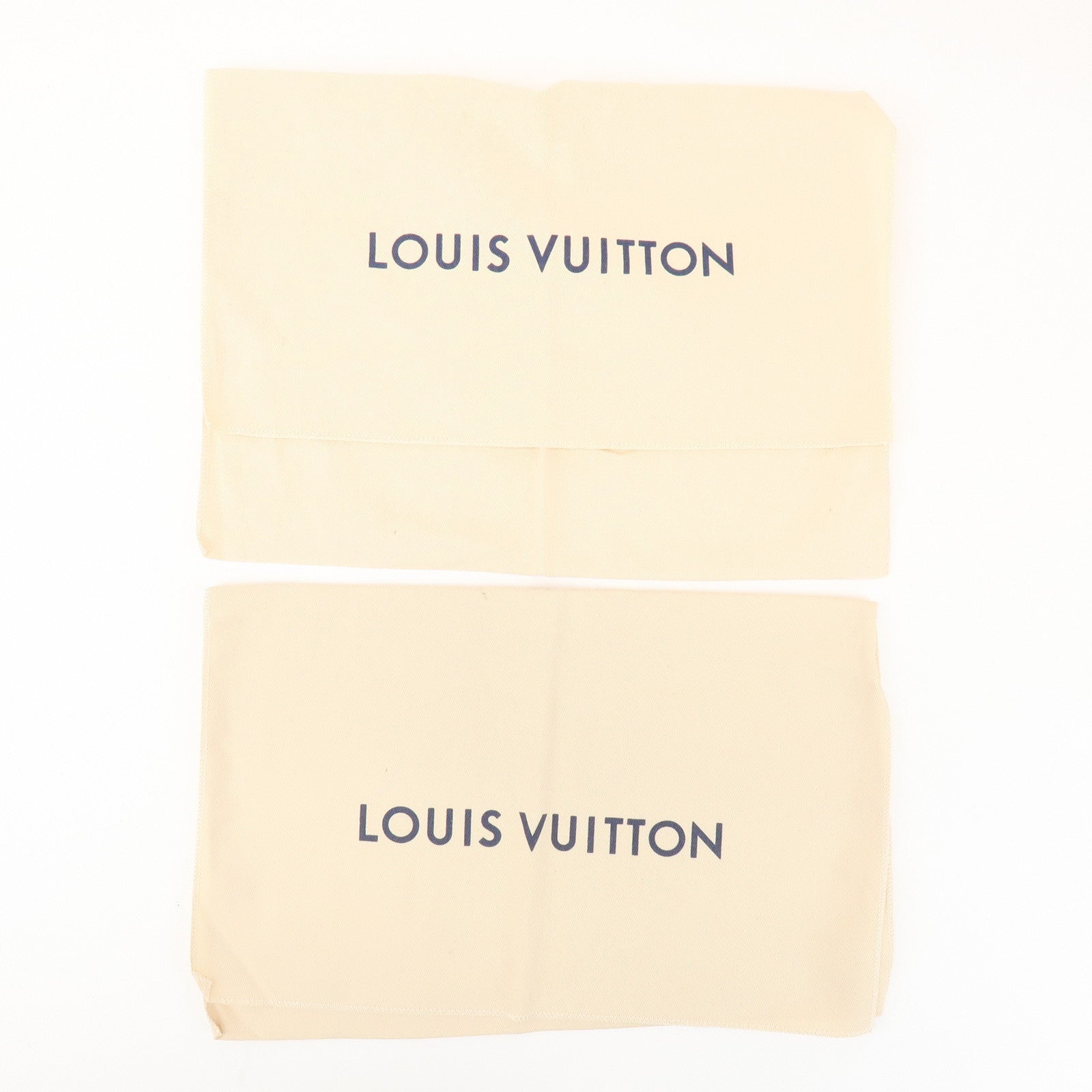 Louis Vuitton Set of 10 Dust Bag Storage Bag Flap Style Beige