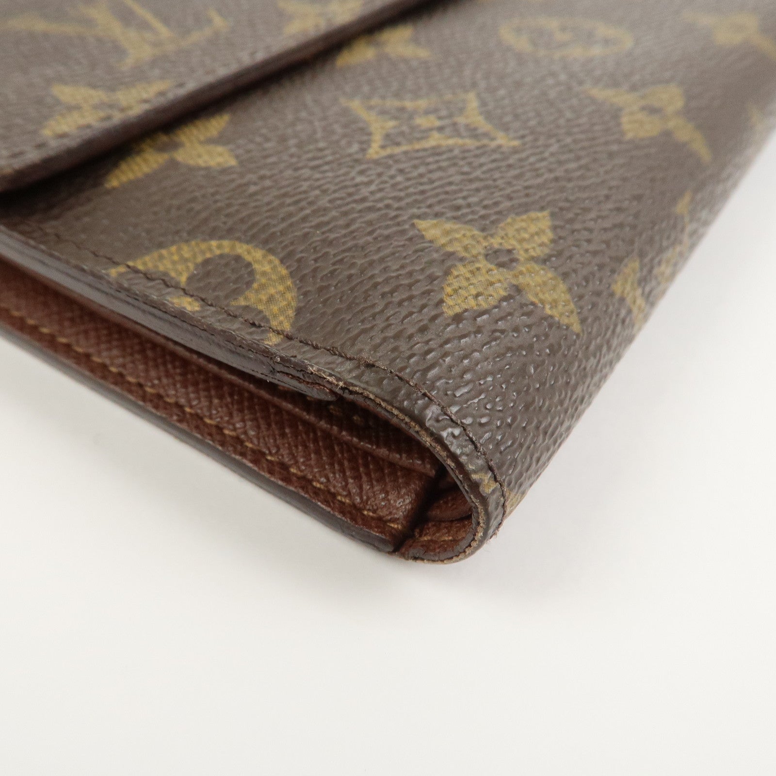 Louis Vuitton Porte Tresor Etui Chequier Wallet Brown M61200