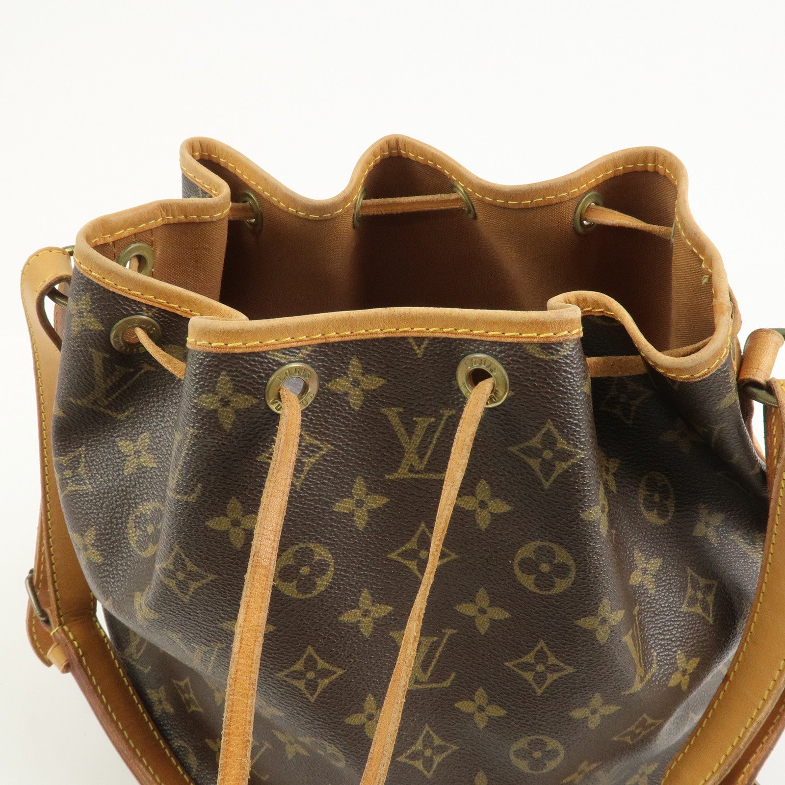 Louis Vuitton Monogram Petit Noe Shoulder Bag Brown M42226