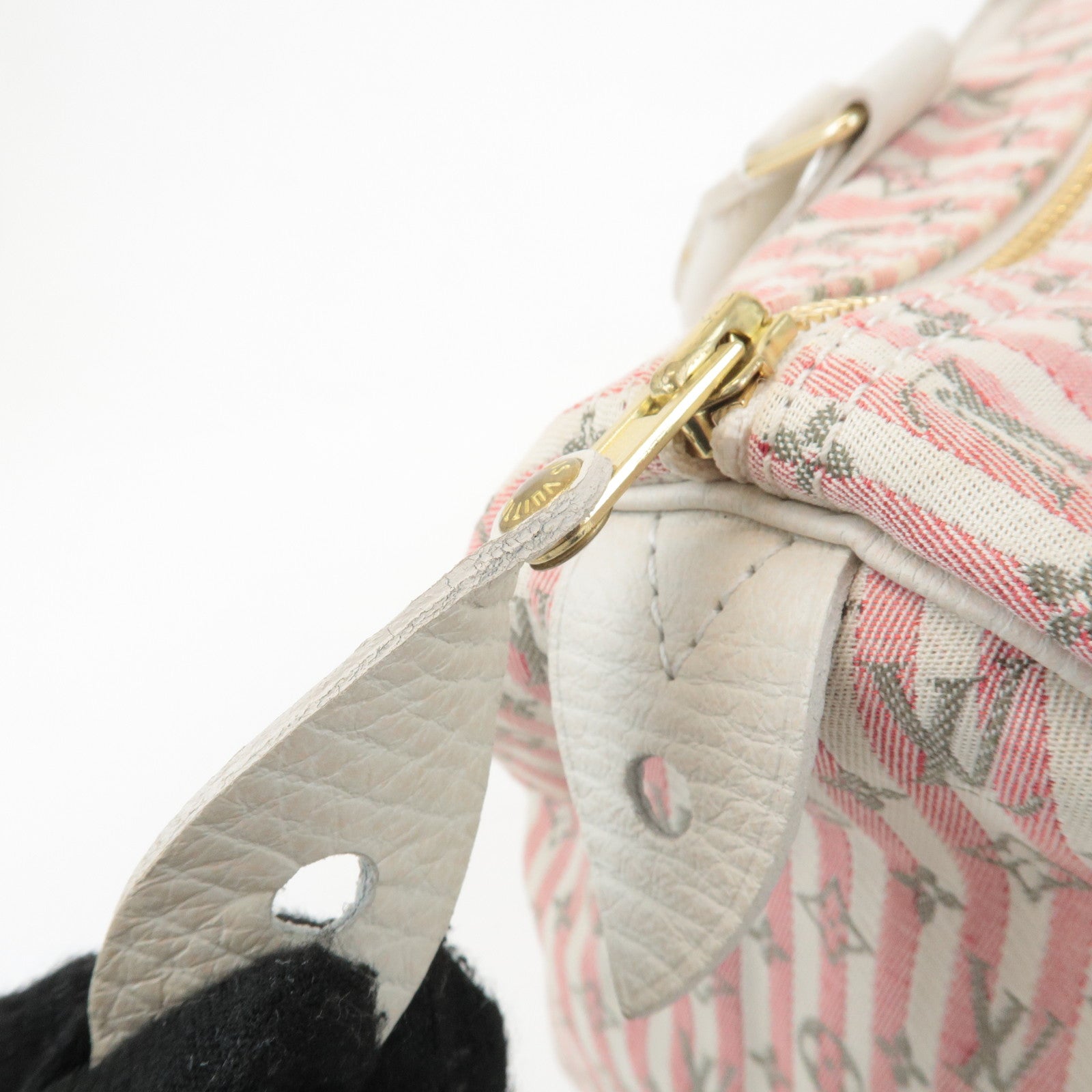 Louis Vuitton Monogram Mini Lin Speedy 30 Boston Bag Rouge M95501 Used