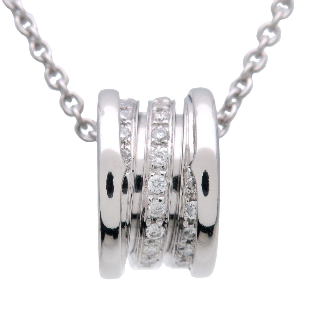 BVLGARI B-zero1 Diamond Necklace K18 750WG White Gold