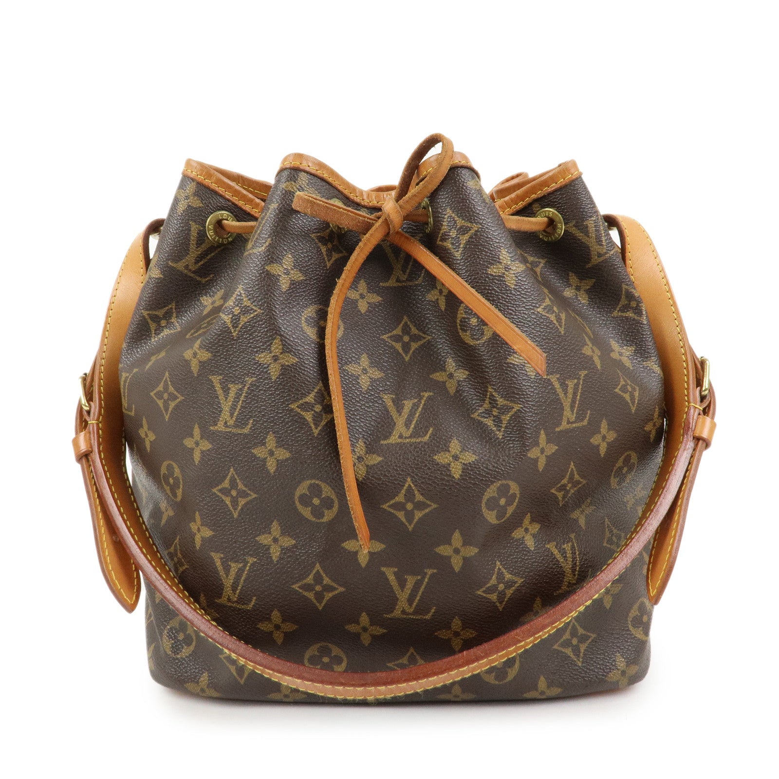 Louis Vuitton Monogram Petit Noe Shoulder Bag Brown M42226