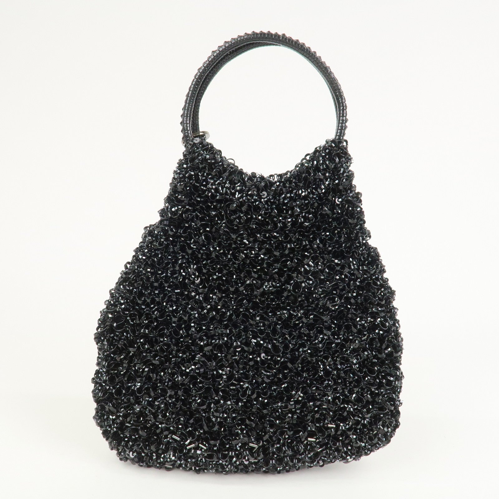 ANTEPRIMA Wire Bag PVC Beads Hand Bag Shoulder Bag Black