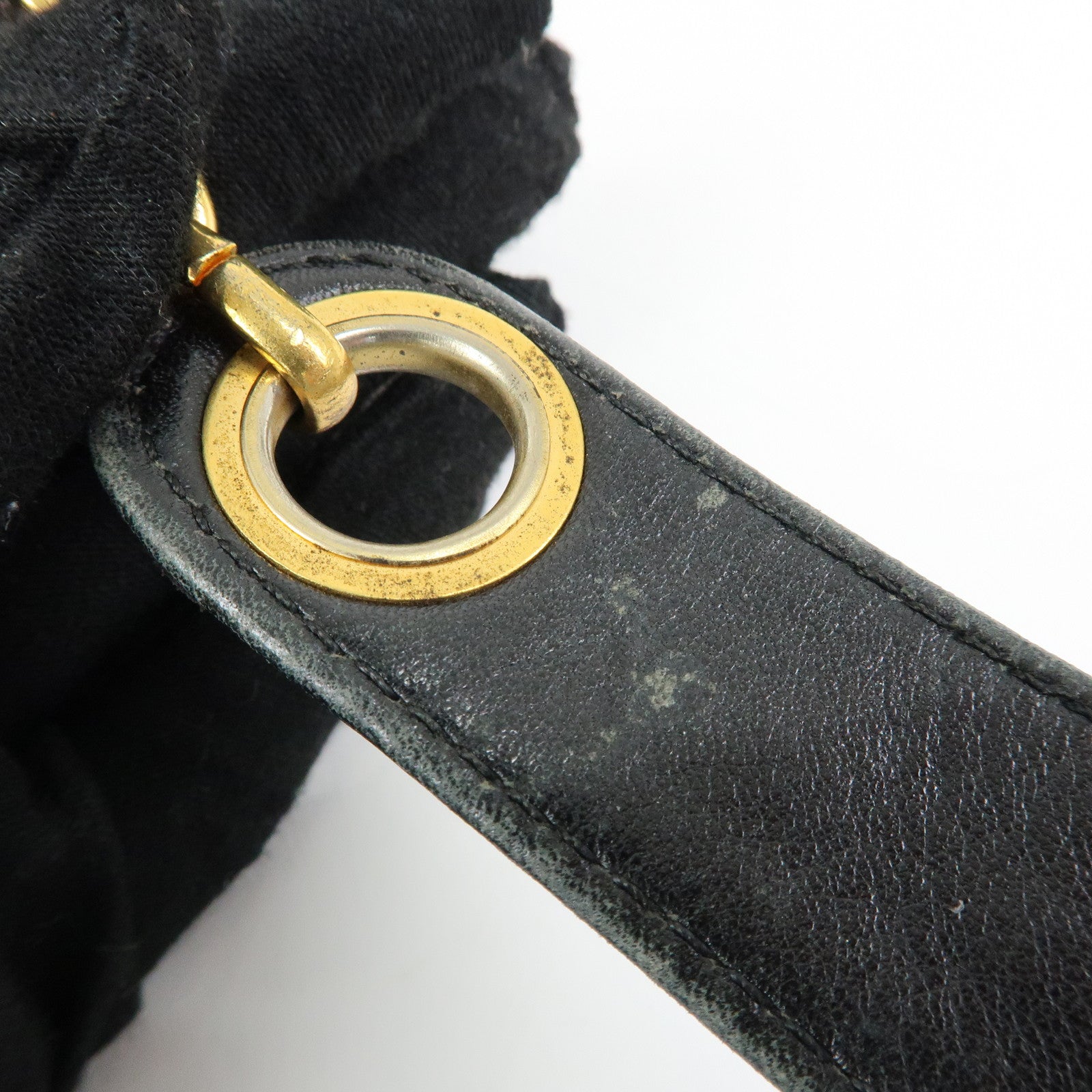 CHANEL COCO Mark Suede Chan Shoulder Bag Black