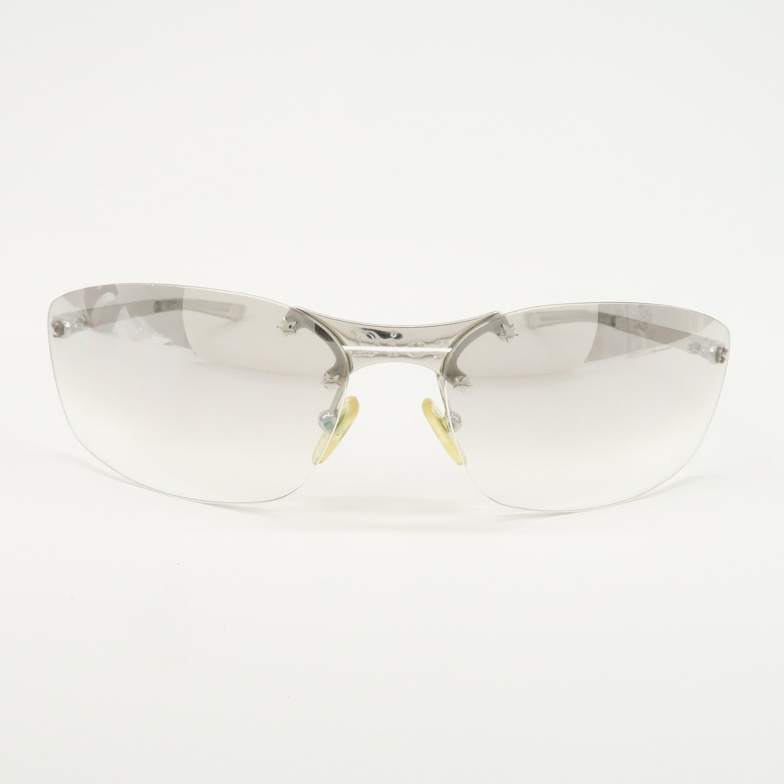 Christian Dior Sunglasses Clear Metal Flame Silver