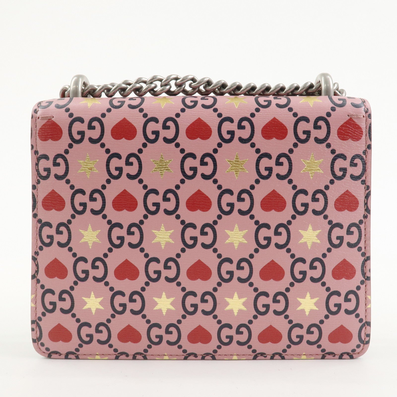 GUCCI Dionysus Leather Chain Shoulder Bag Valentine Limited 421970