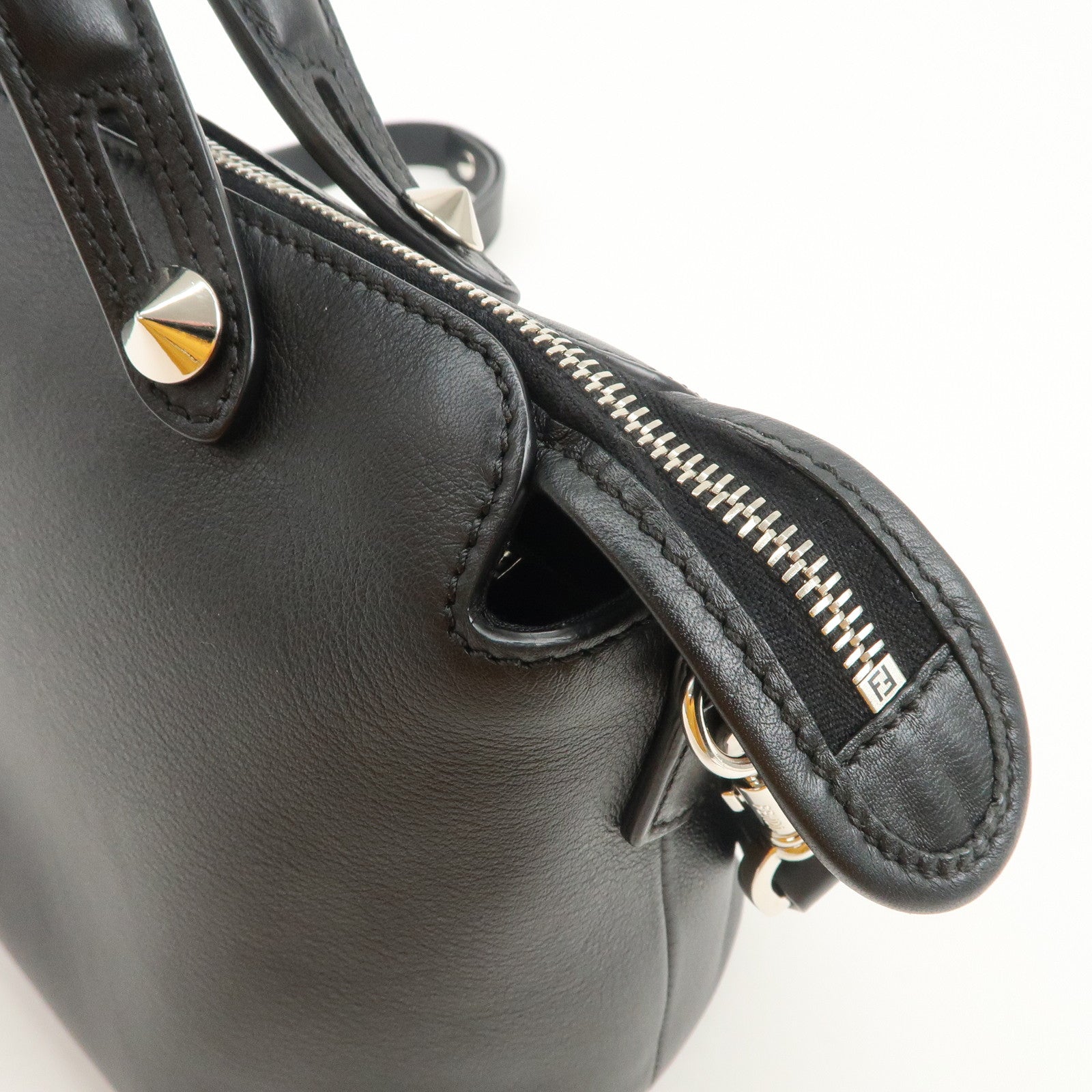 FENDI BY THE WAY MEDIUM 2Way Bag Shoulder Bag Black 8BL124