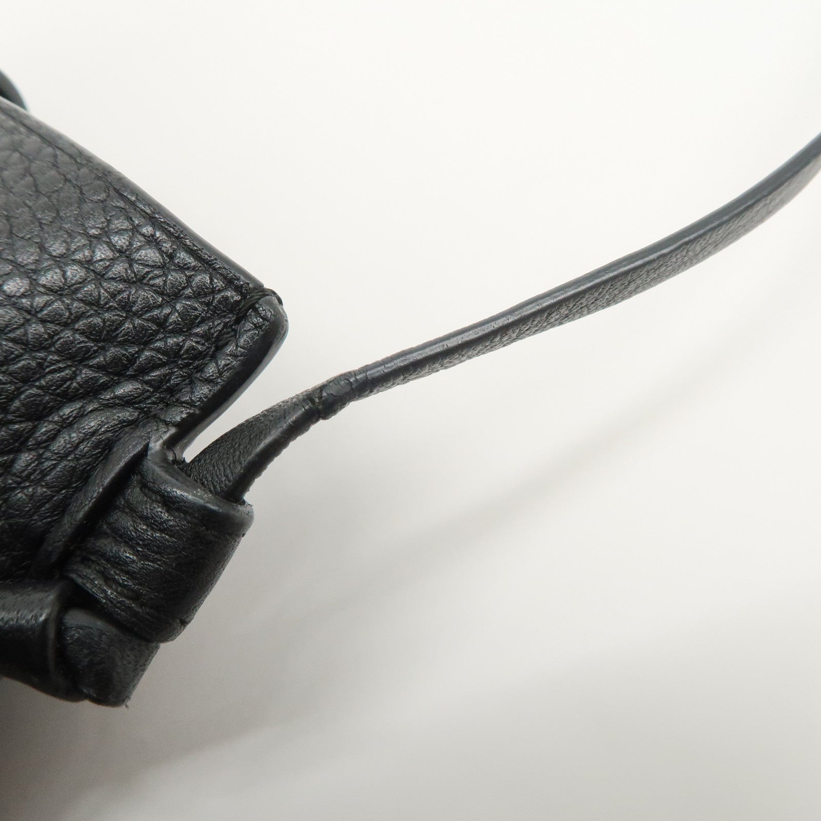 LOEWE Anagram Logo Calf Leather Shoulder Bag Crossbody Bag Black