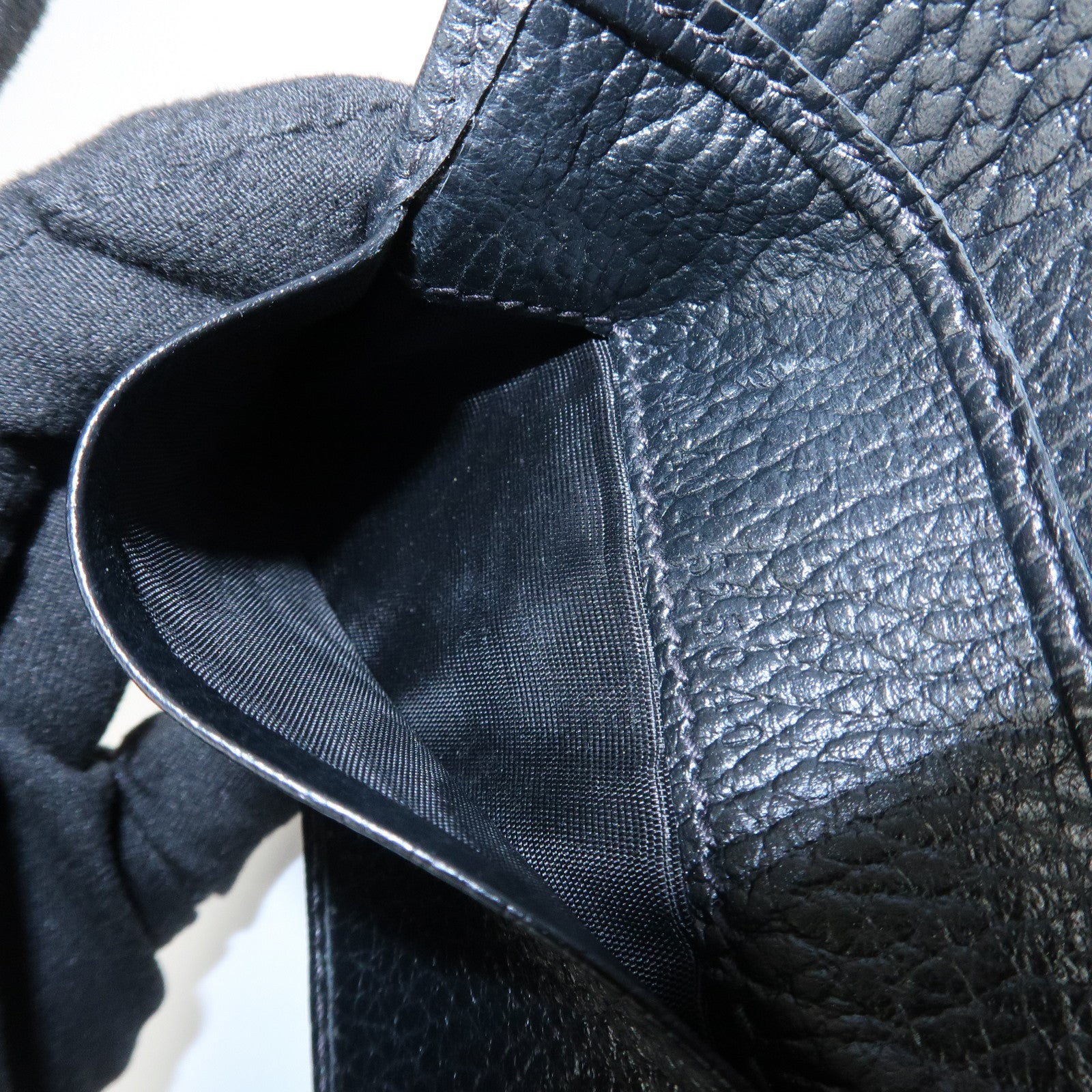 GUCCI GG Marmont Leather Small Tri-fold Compact Wallet Black 644407