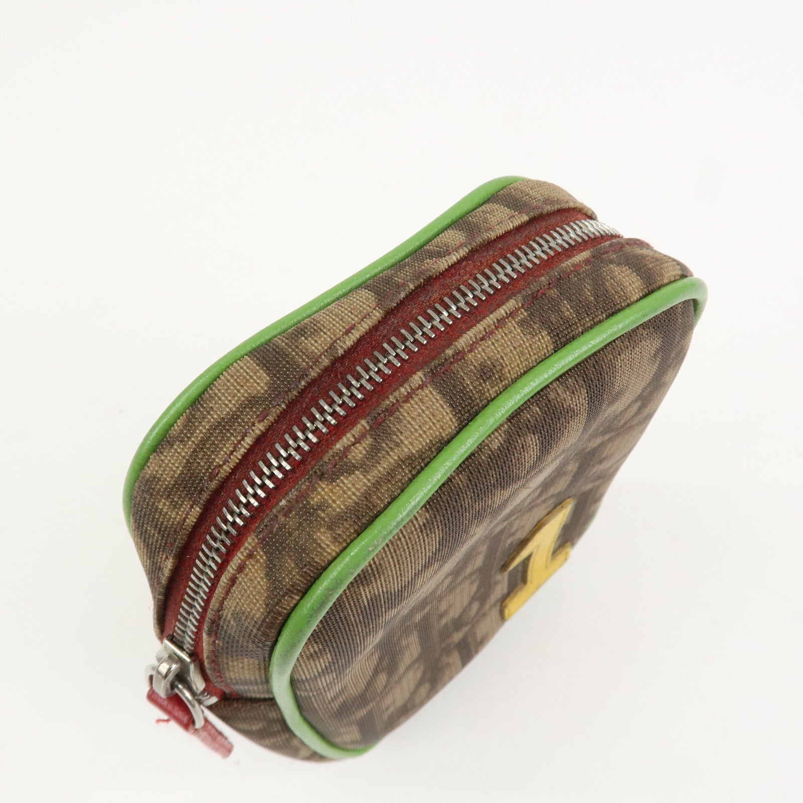 Christian Dior Rasta Trotter PVC Leather Pouch Cosmetic Pouch Brown