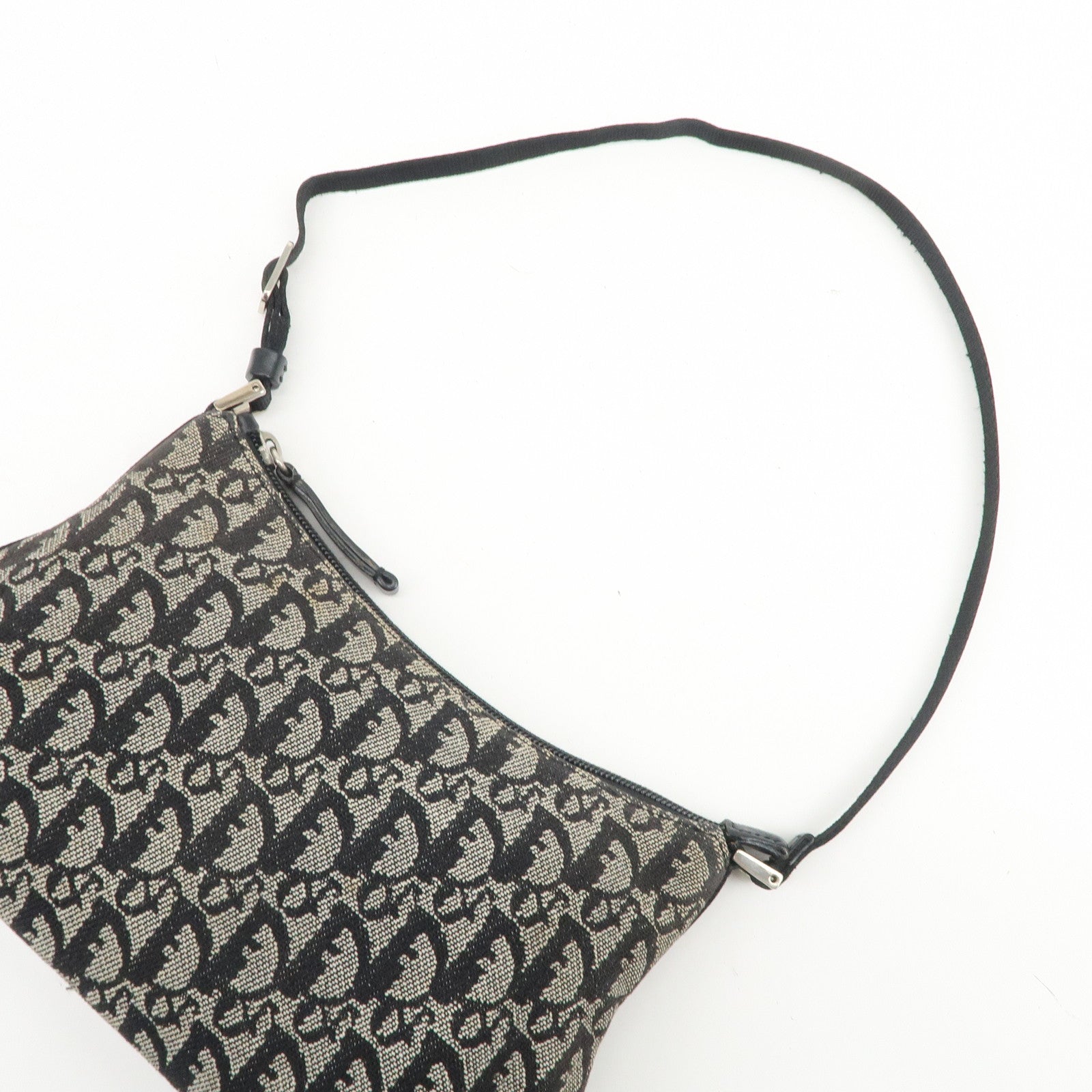 Christian Dior Trotter Jacquard Canvas Nylon Hand Bag Shoulder Bag