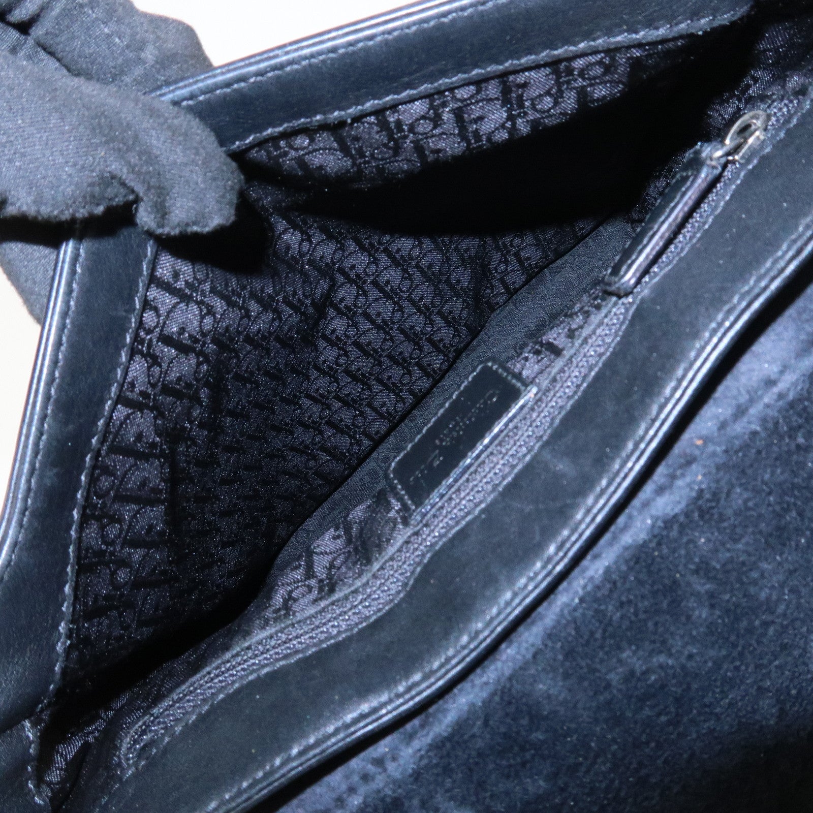 Christian Dior Street Chic Leather Shoulder Bag Crossbody Bag Black