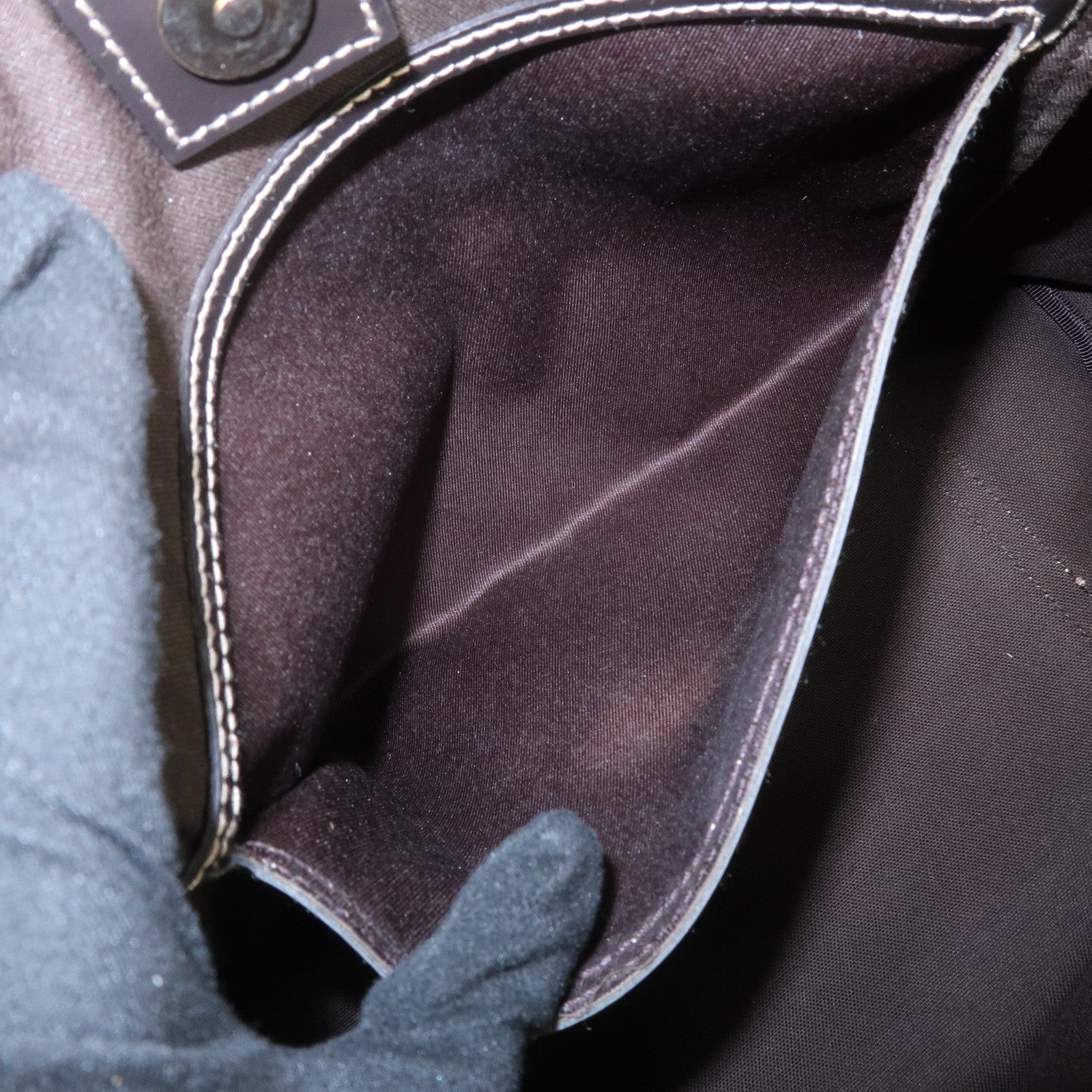 GUCCI GG Supreme Patent Leather Tote Bag Hand Bag Brown 197953