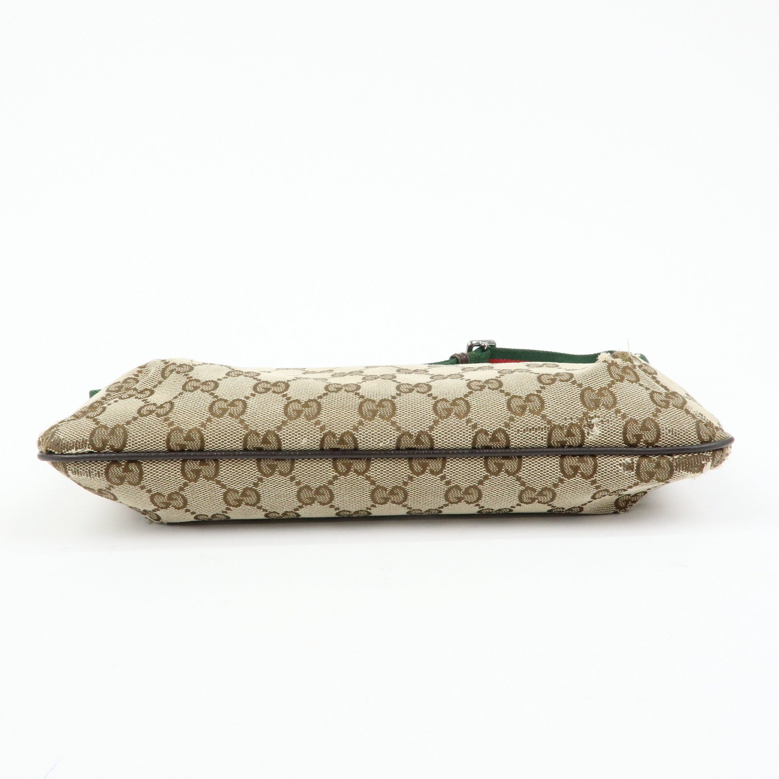 GUCCI Sherry GG Canvas Leather Shoulder Crossbody Bag Beige 189749
