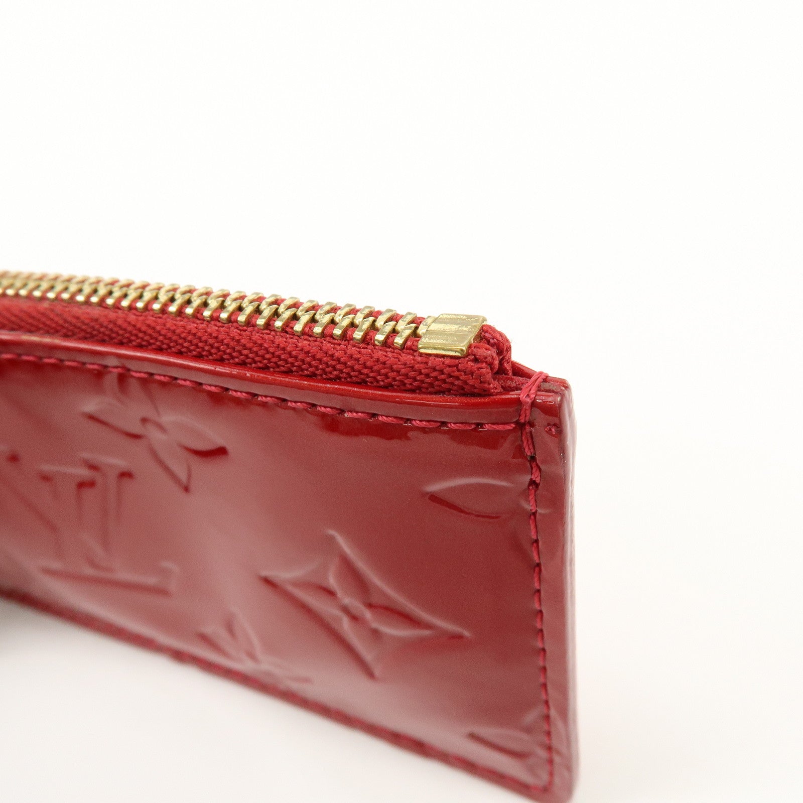 Louis Vuitton Monogram Vernis Pochette Cles Coin Case Red M91977