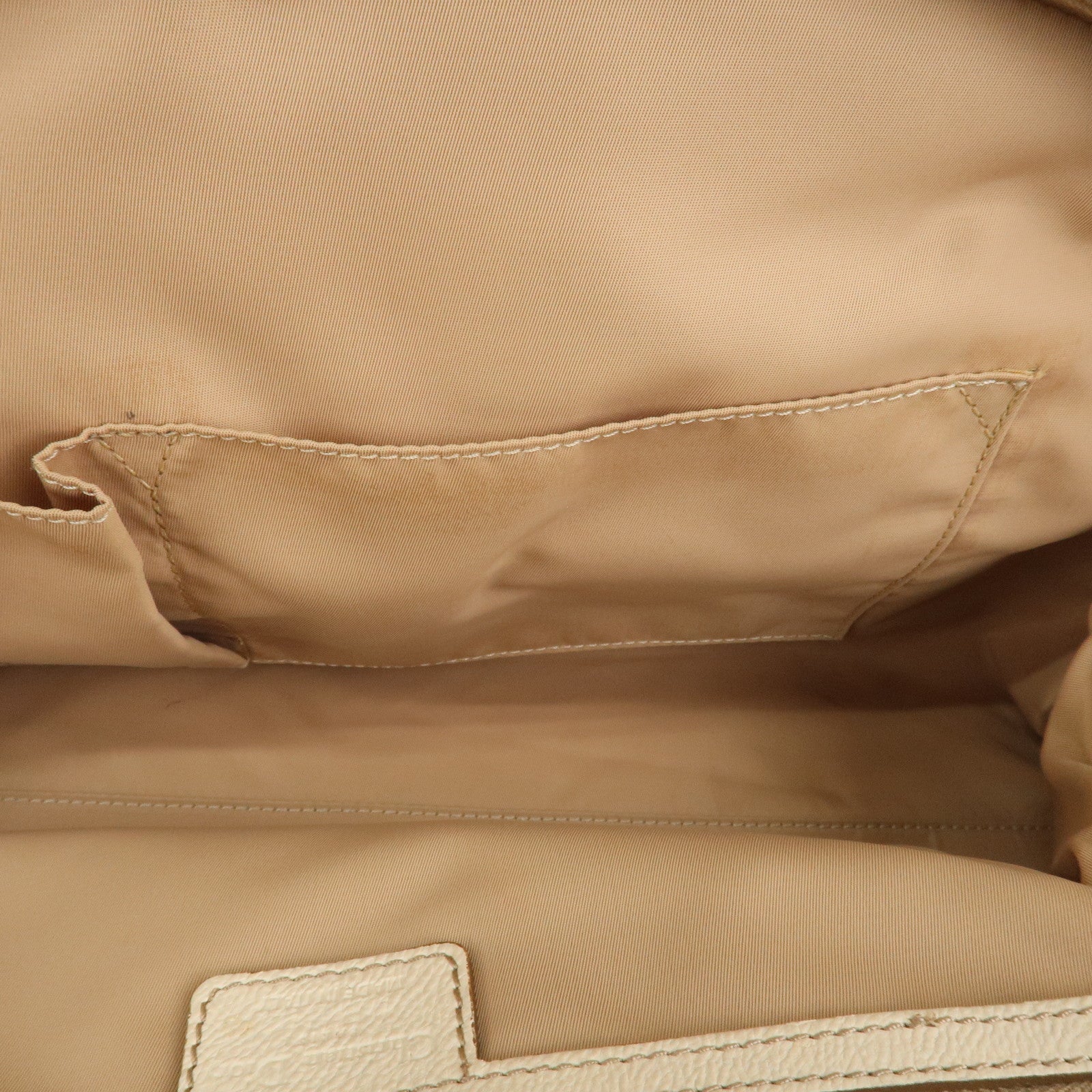 Christian Dior Trotter Canvas Leather Hand Bag Shoulder Bag Brown