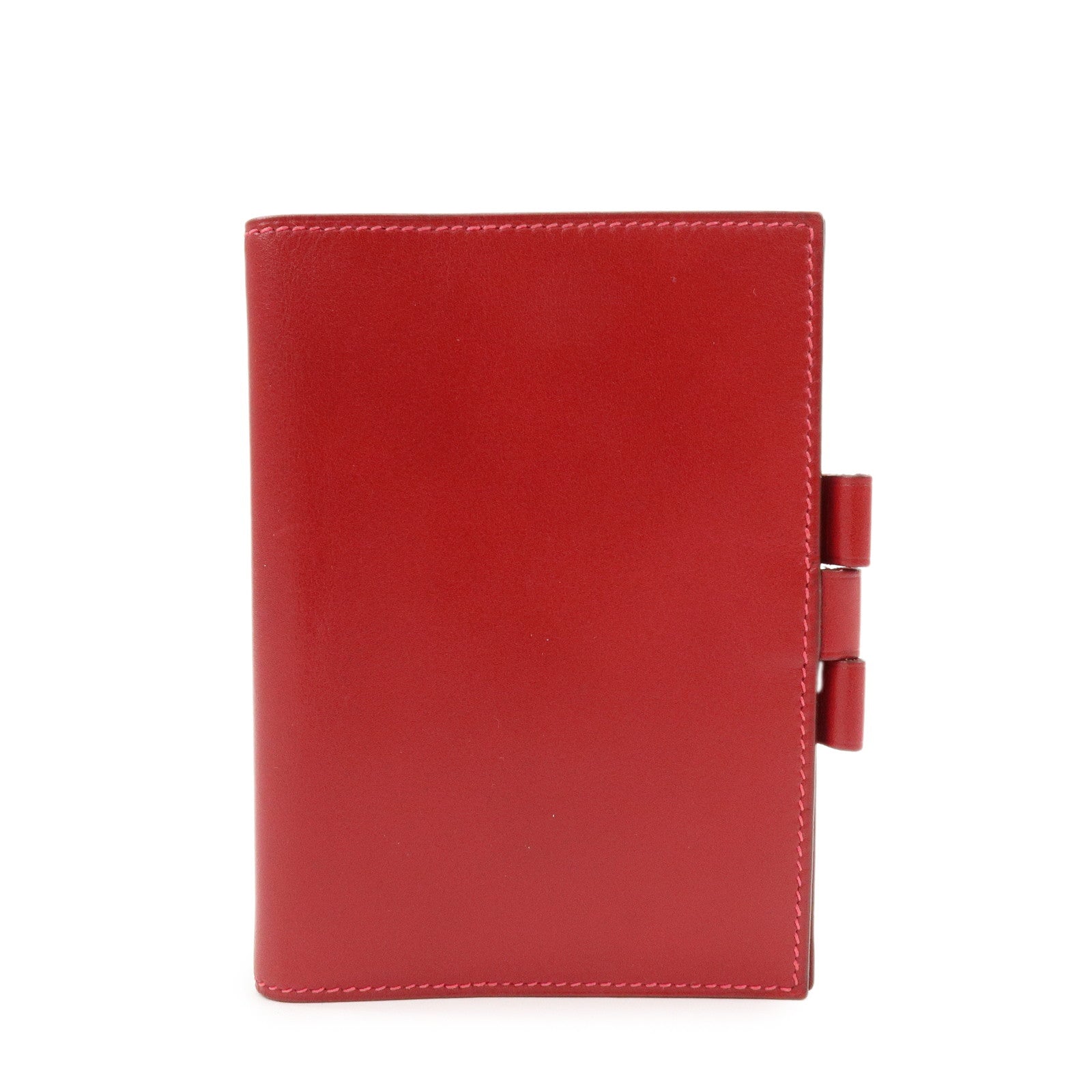 HERMES Chevre Leather Agenda Cover Planner Cover □I Stamped Red