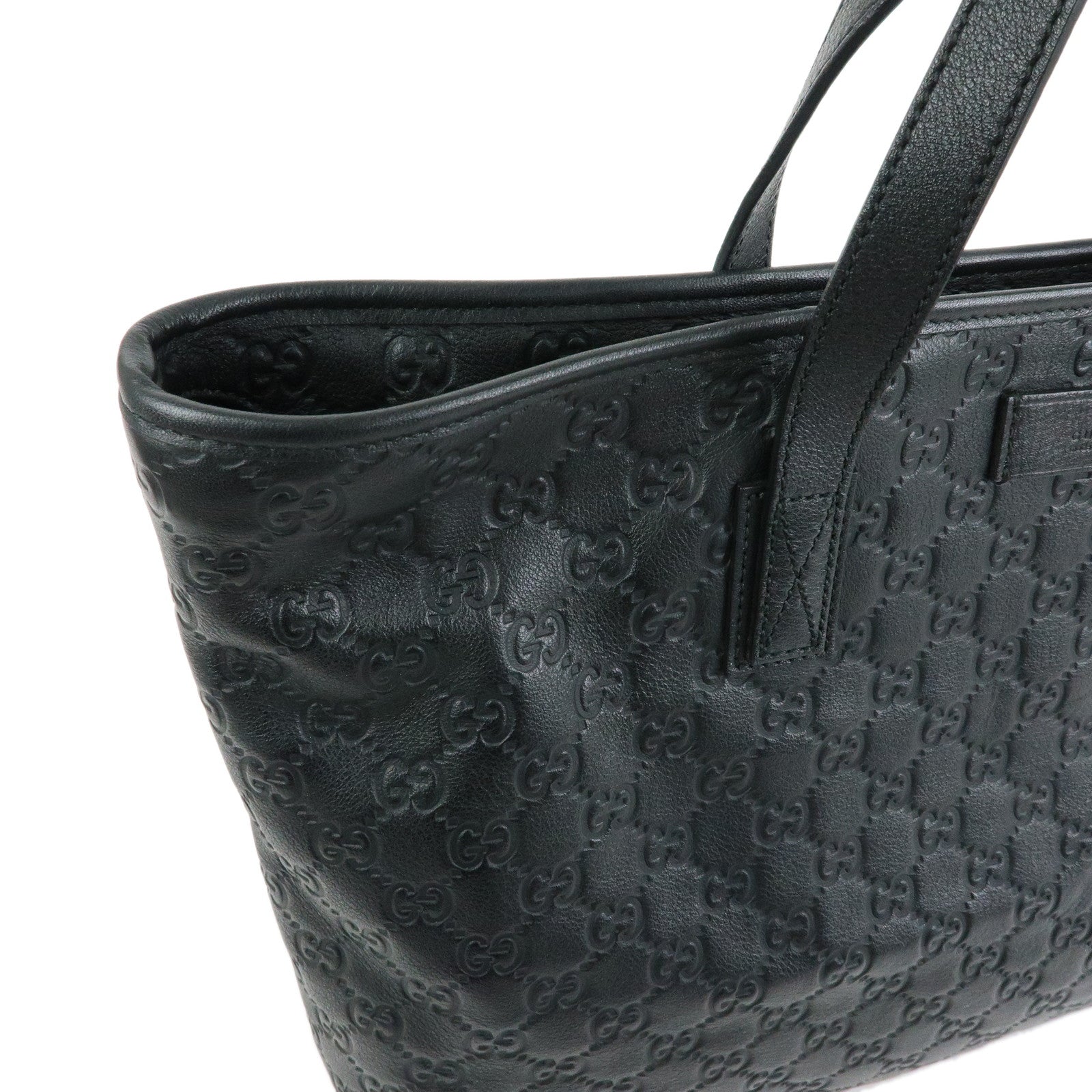 GUCCI Guccissima Leather Tote Bag Shoulder Bag Black 211137