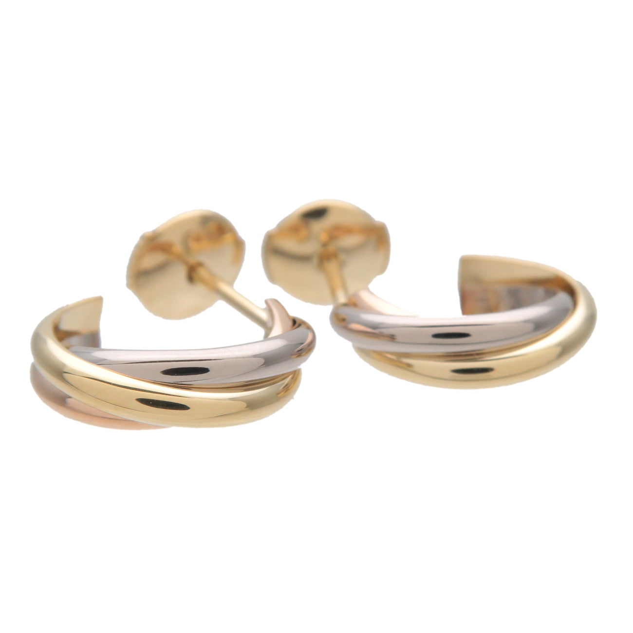 Cartier Trinity Earrings K18 750 Yello/White/Rose Gold