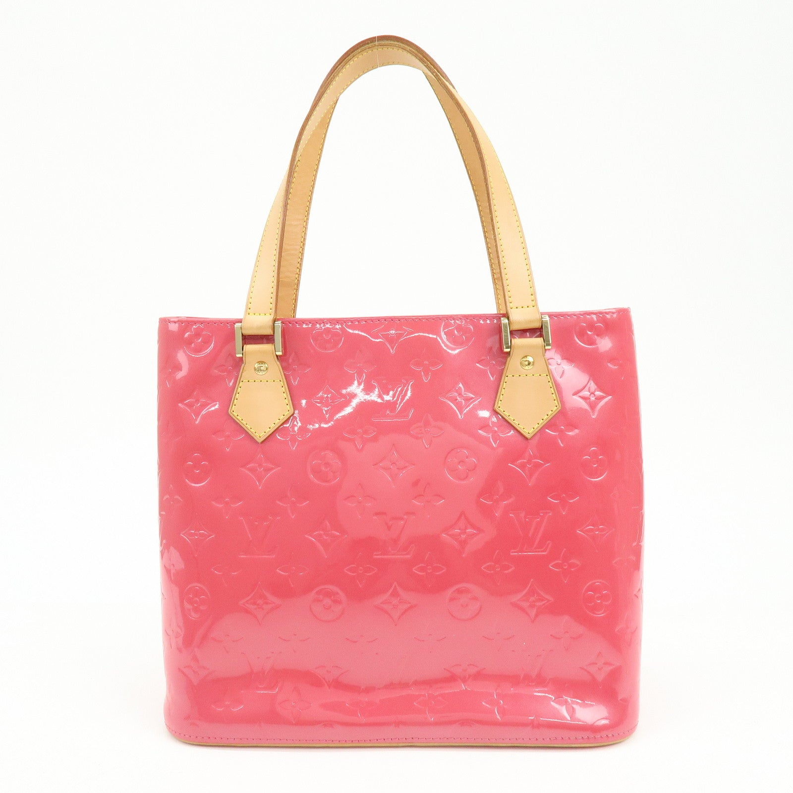 Louis Vuitton Monogram Vernis Houston Hand Bag Framboise N9135F