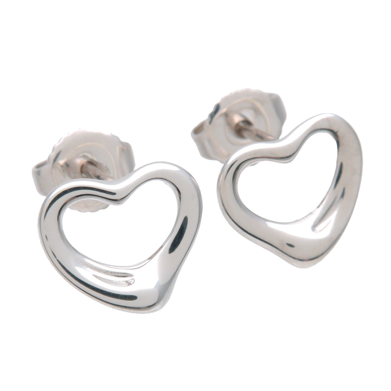 Tiffany & Co Open Heart Earrings SV925 Silver