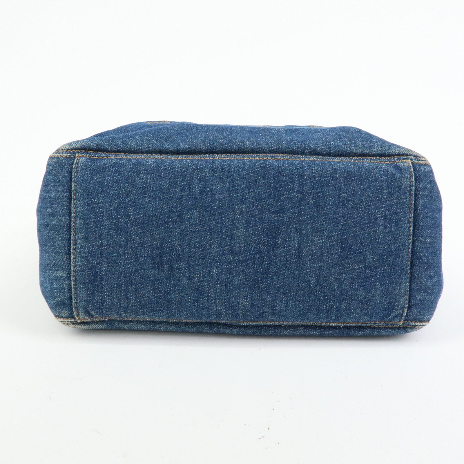 CHANEL COCO Mark Denim Tote Bag Shoulder Bag Blue