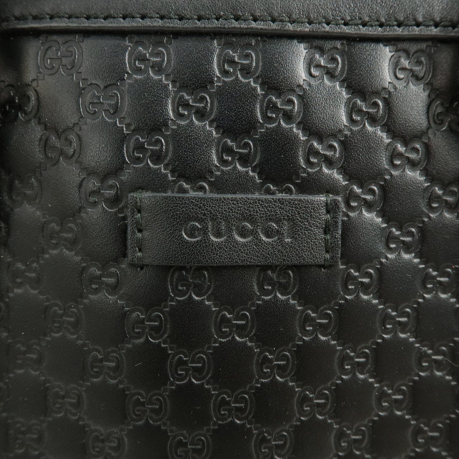 GUCCI Microguccissima Leather 2Way Bag Hand Bag Black 449654