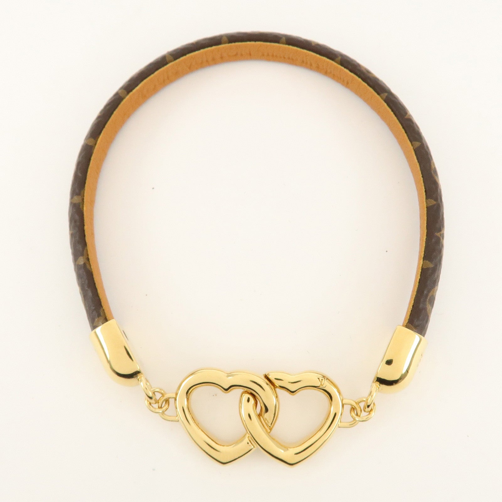 Louis Vuitton Monogram Say Yes Bracelet Brown Gold M6758E Used