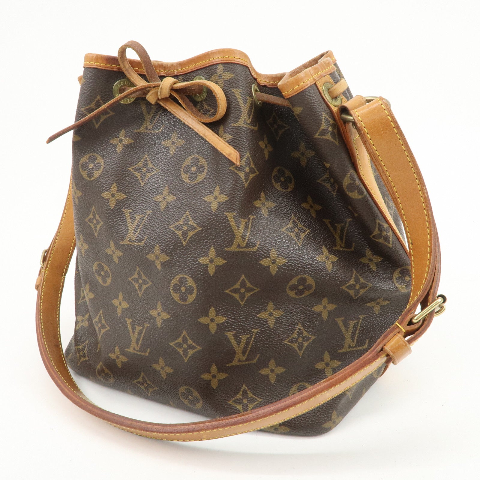 Louis Vuitton Monogram Petit Noe Shoulder Bag Brown M42226