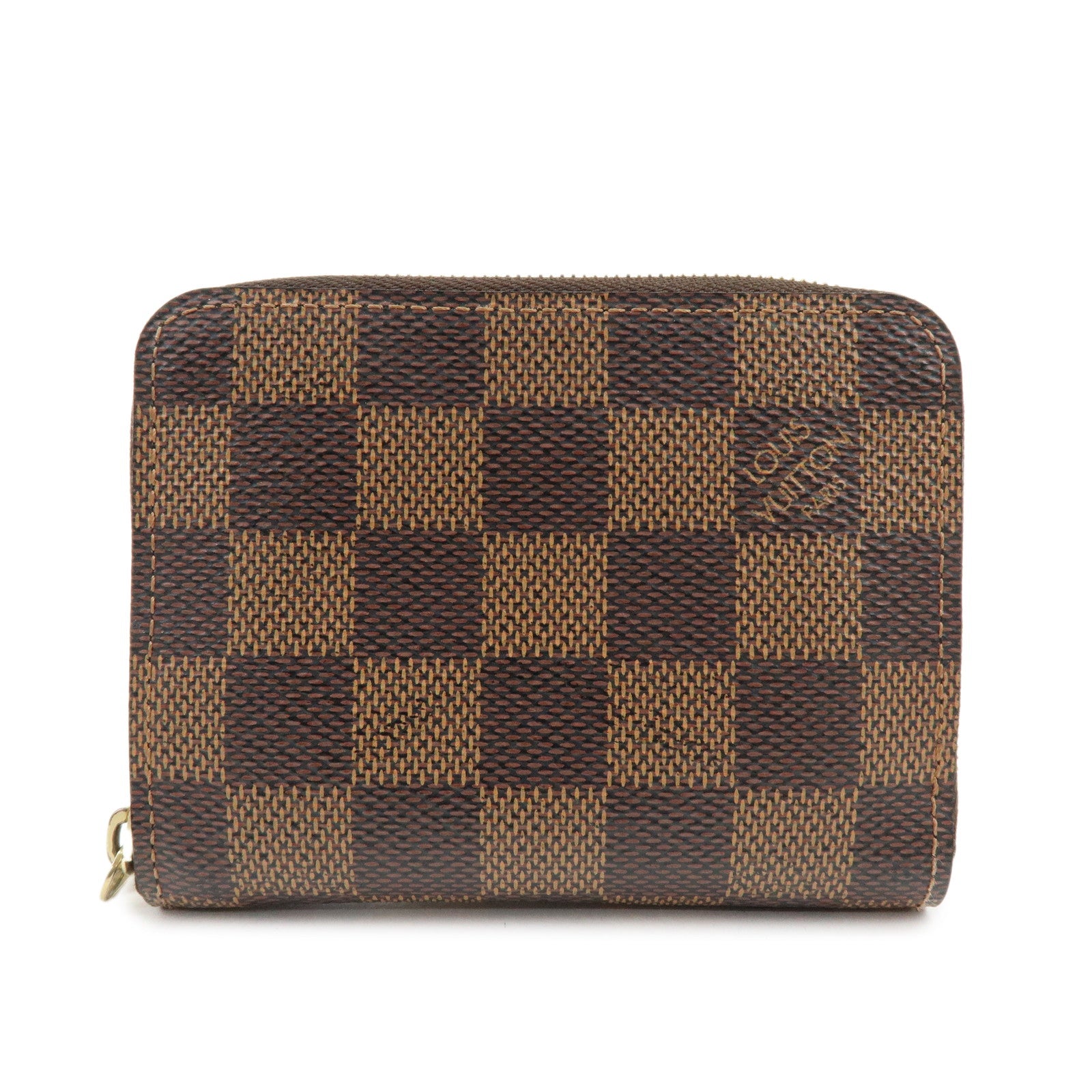 Louis Vuitton Damier Zippy Coin Case Wallet Brown N63070