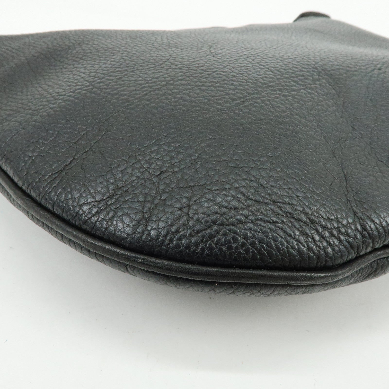 GUCCI Leather Shoulder Bag Crossbody Bag Black 001・115・1206