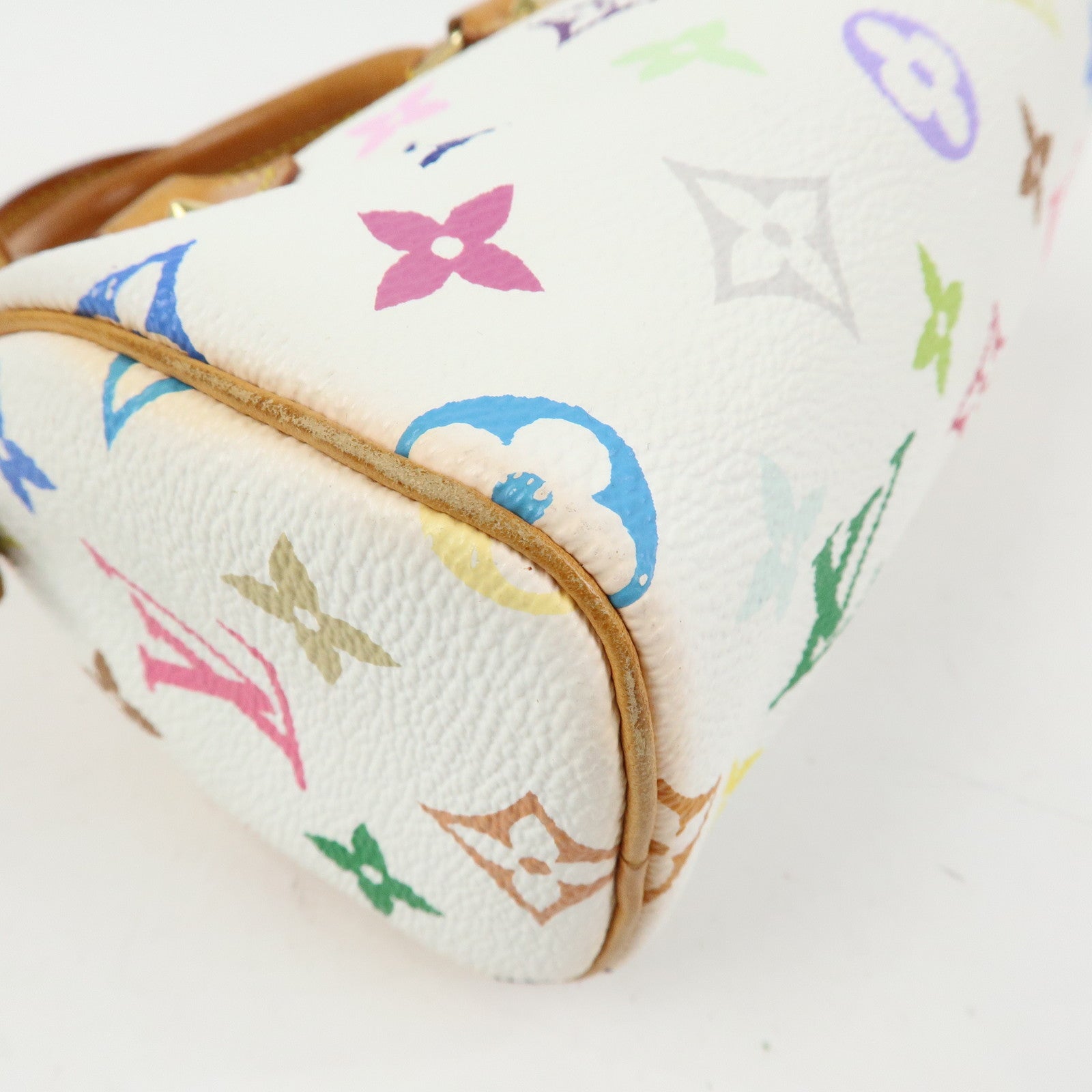 Louis Vuitton Monogram Multicolor Mini Speedy Hand Bag Blanc M92645