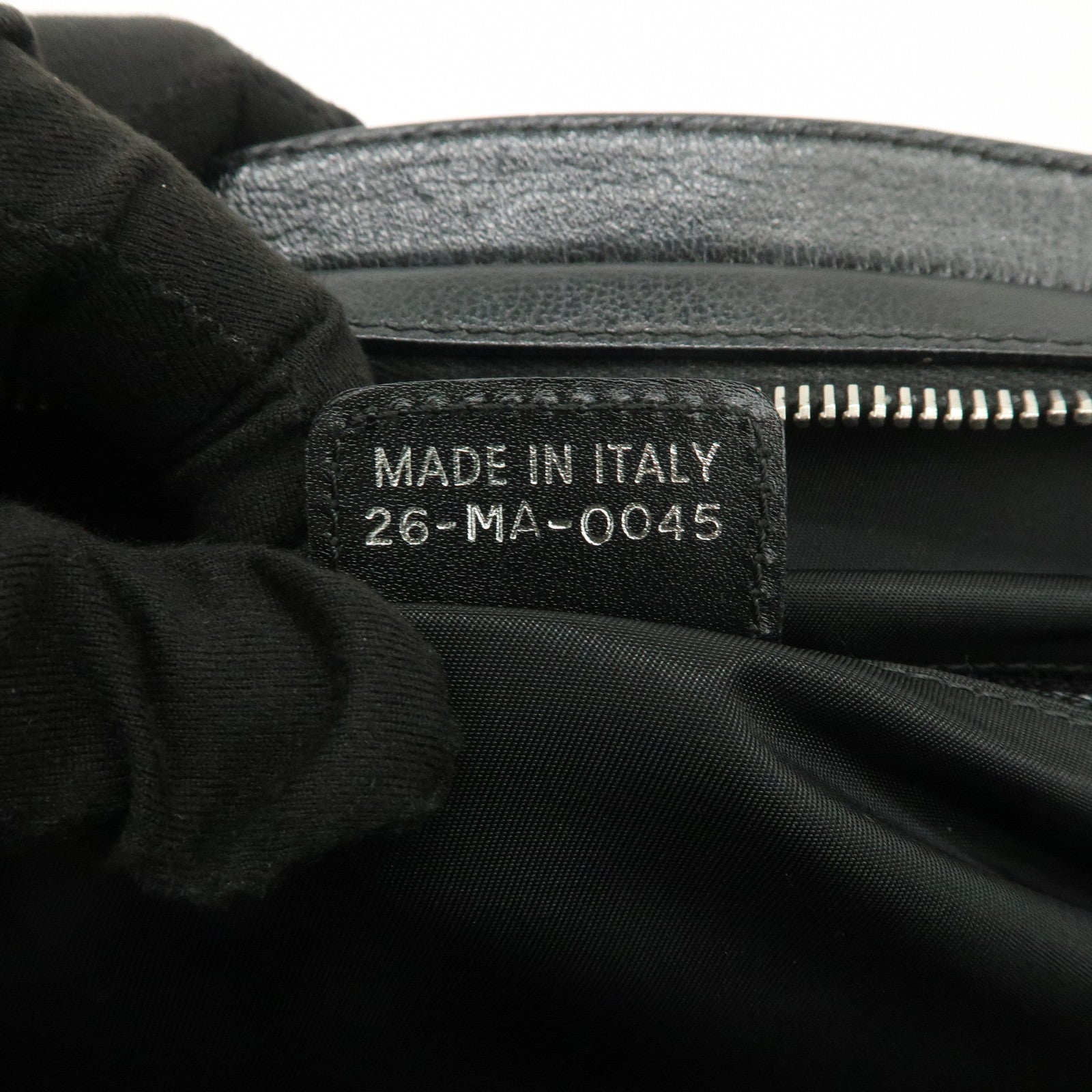 Christian Dior Trotter CD Logo Canvas Leather Hand Bag Black