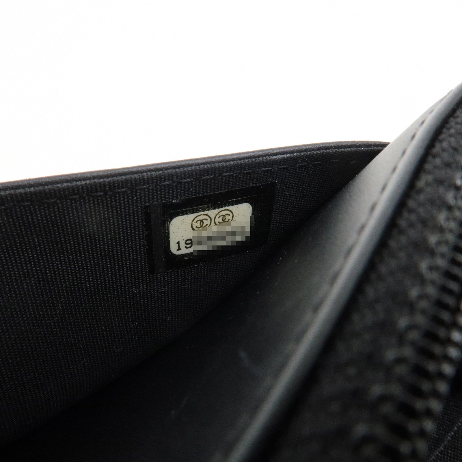 CHANEL COCO Mark Patent Leather Chain Wallet Shoulder Bag Black