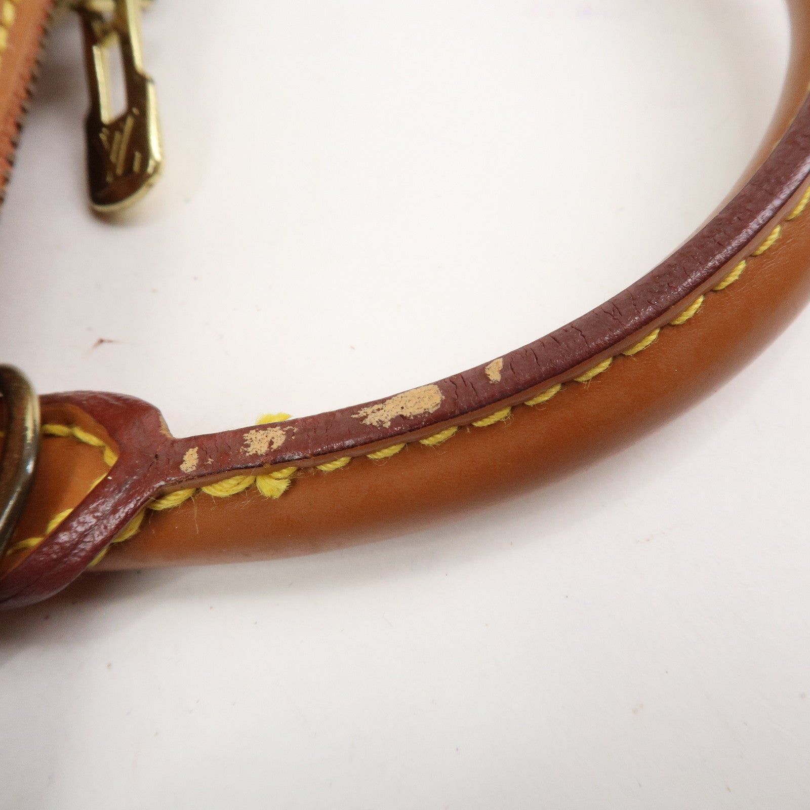 Louis Vuitton Epi Alma Hand Bag Zipang Gold M54148