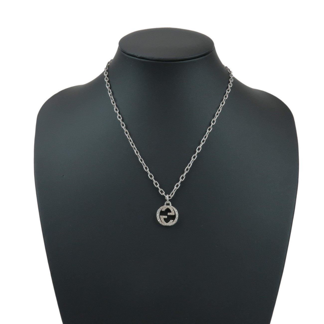 GUCCI Interlocking G Arabesque Chain Necklace SV925 Silver