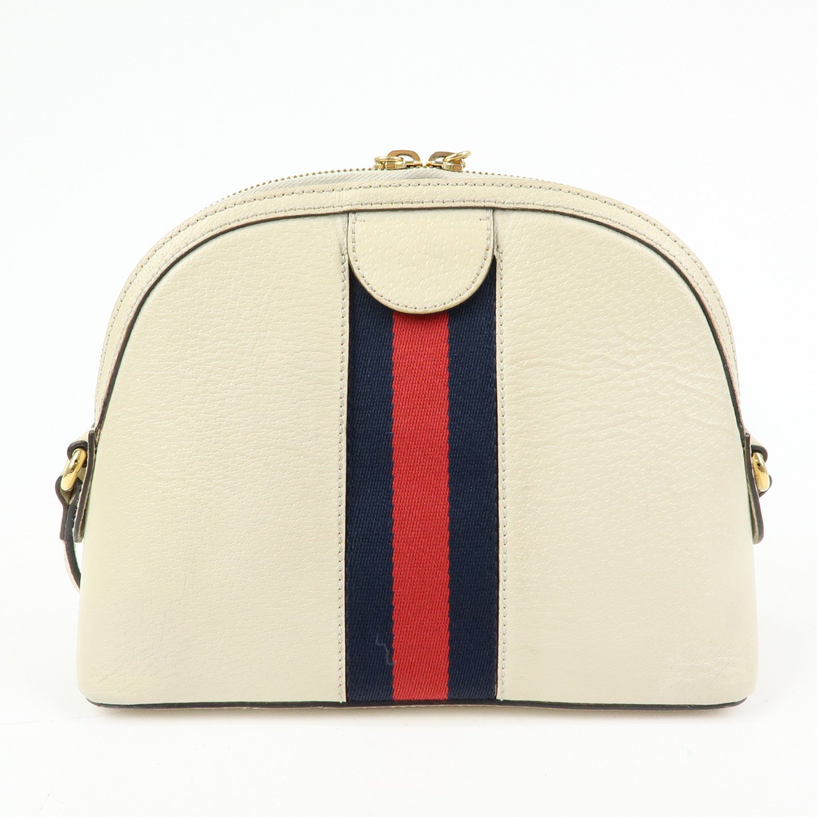 GUCCI Sherry Leather Shoulder Bag Crossbody Bag White 499621