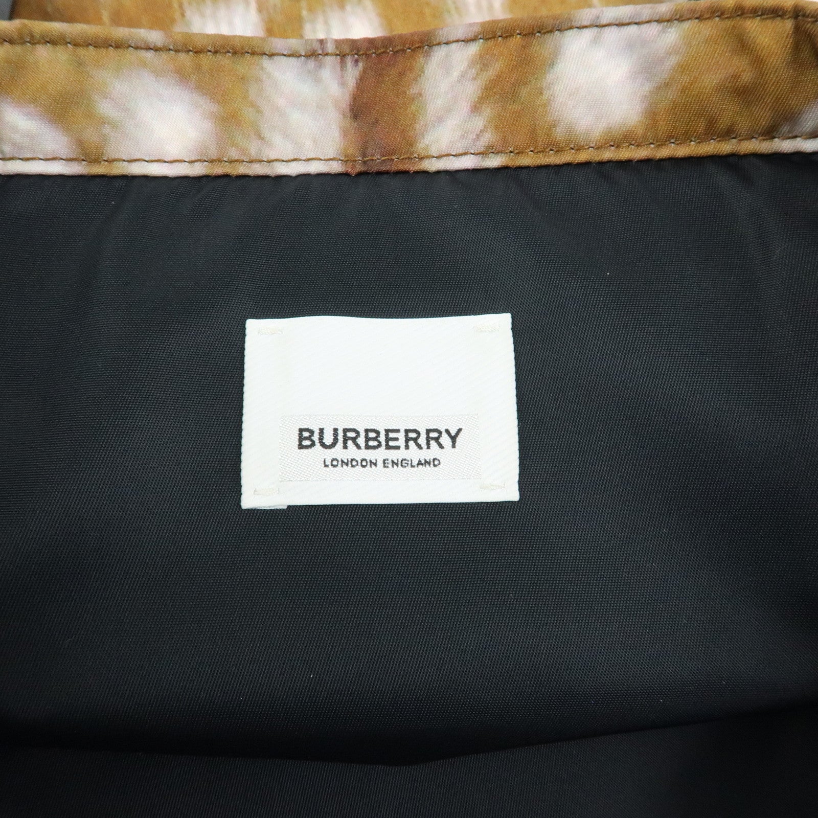 BURBERRY Canvas Leather Tote Bag Shoulder Bag Heidi Print Brown