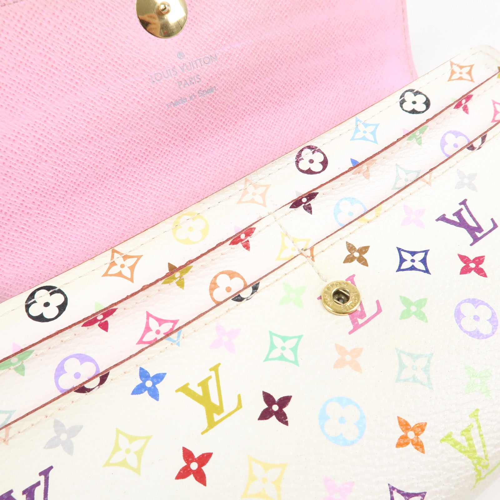 Louis Vuitton Monogram Multicolor Portefeuille Sarah Long Wallet Used