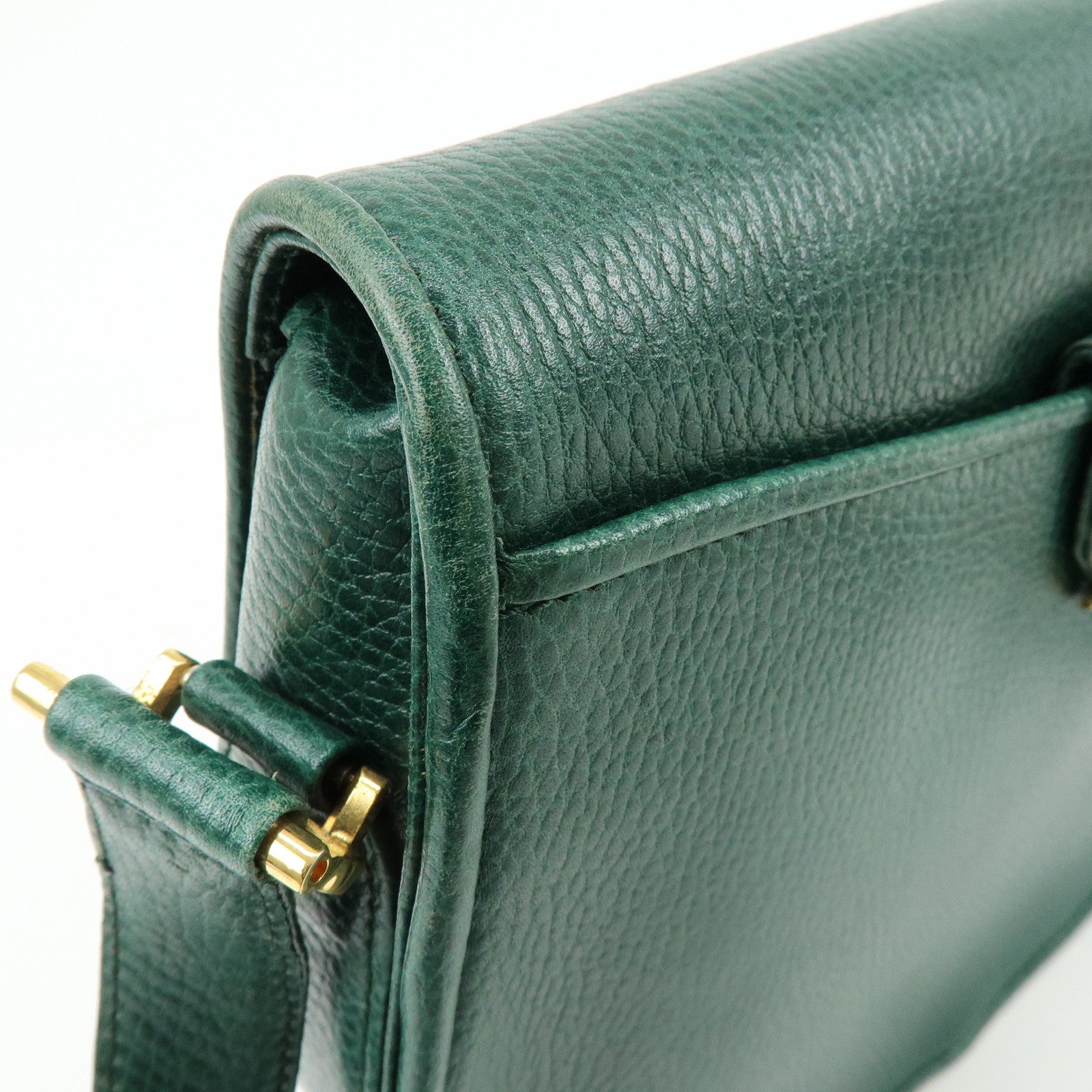 Cartier Must de Cartier Leather Flap Shoulder Bag Green