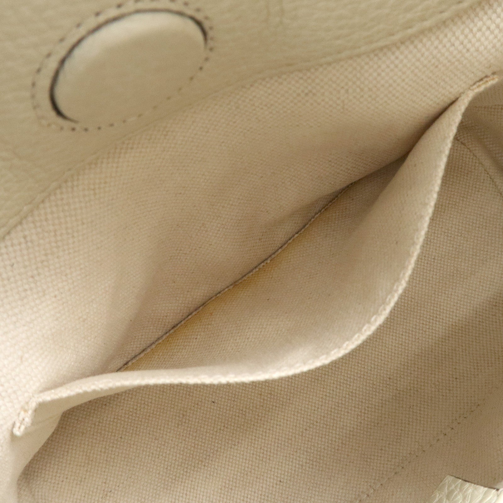 GUCCI Bamboo Leather Mini Shopper 2Way Bag Hand Bag Ivory 368823