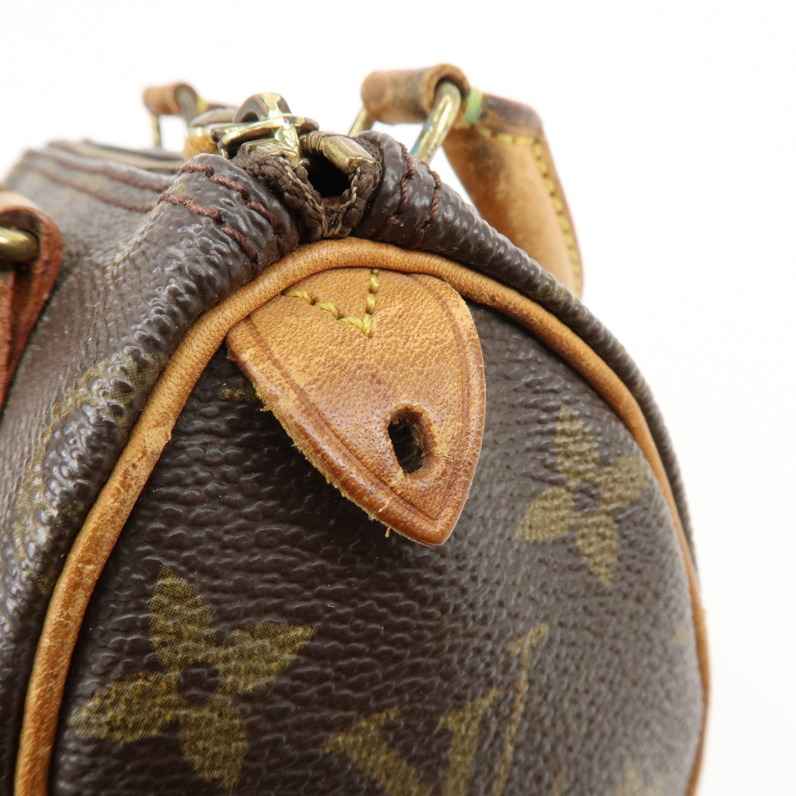 Louis Vuitton Monogram Mini Speedy Hand Bag Brown M41534
