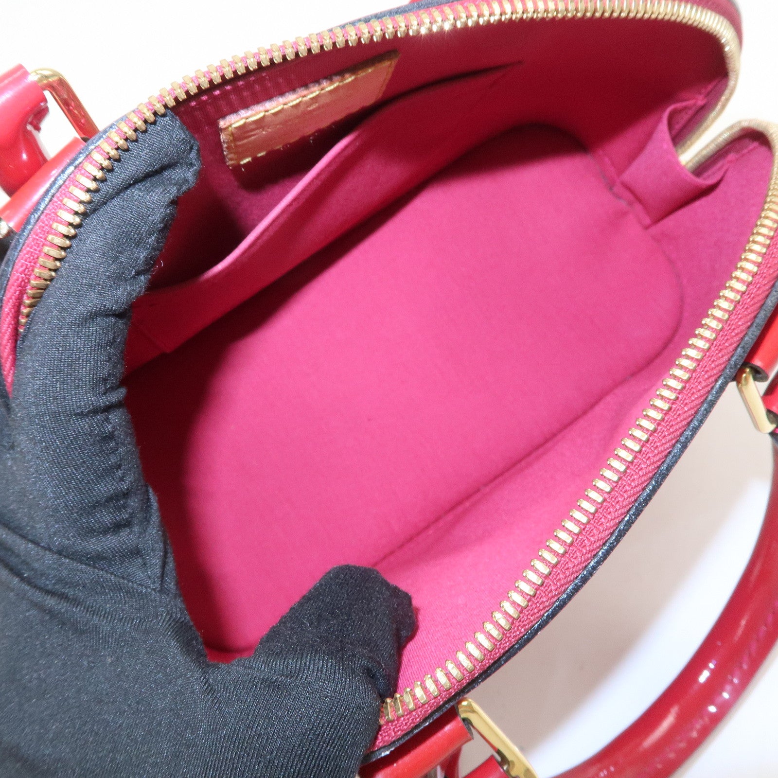 Louis Vuitton Monogram Vernis Alma BB 2Way Bag Rose Indien M91771