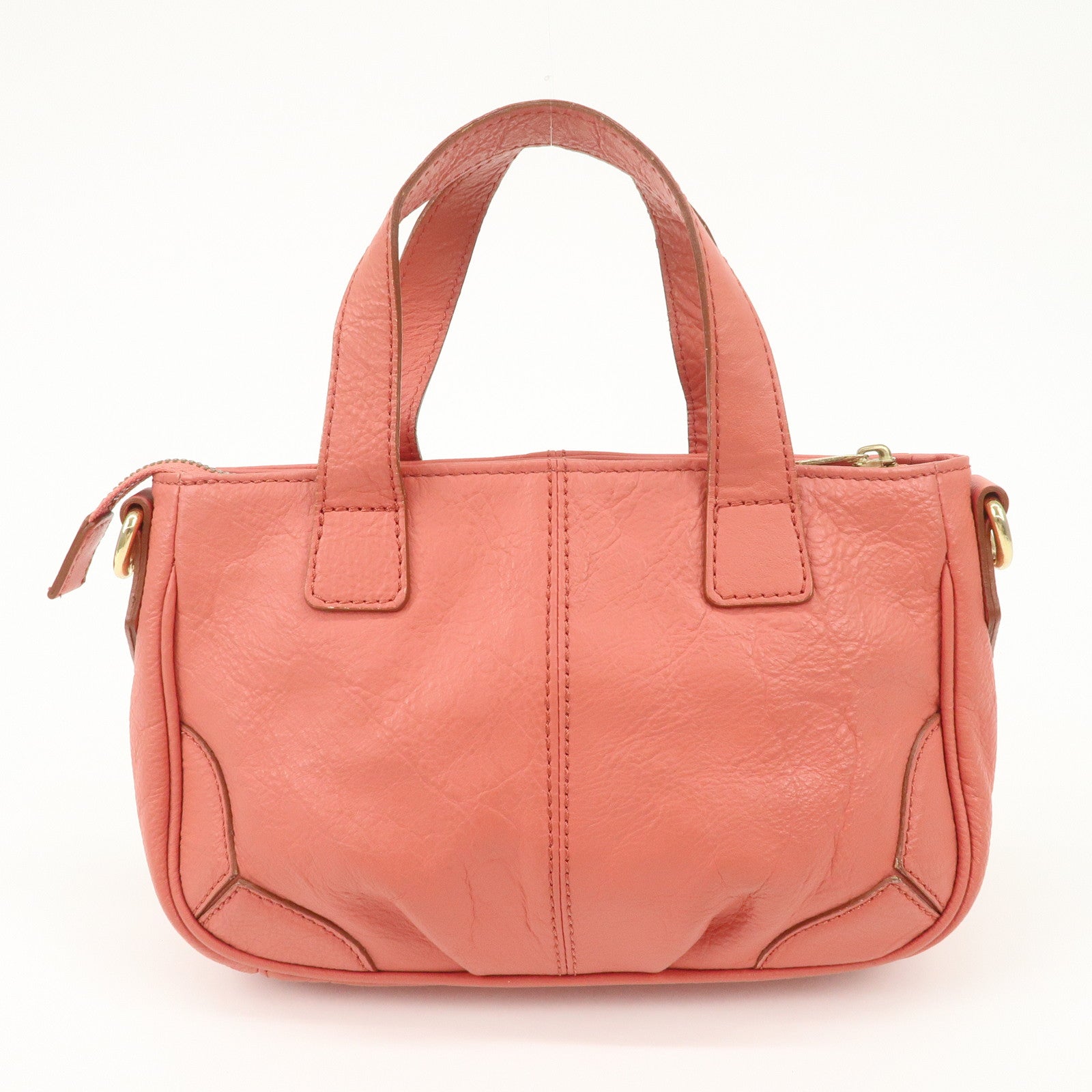 BURBERRY 2Way Bag Hand Bag Pink Gold Hardware