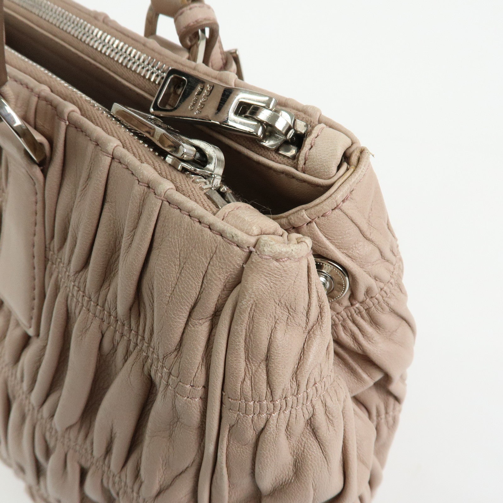 PRADA Nappa Gaufure Leather 2Way Hand Bag Shoulder Bag B2599L