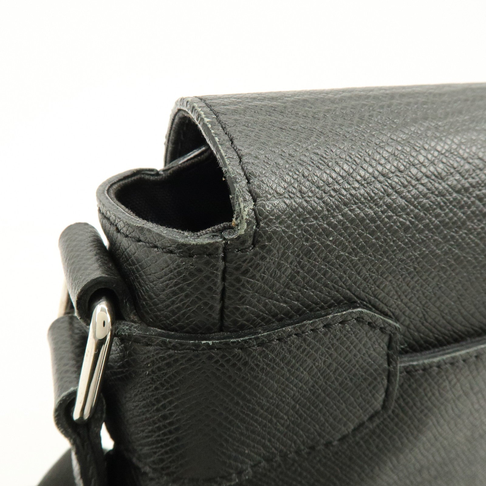 Louis Vuitton Taiga Leather Victor Shoulder Bag Ardoise M30142