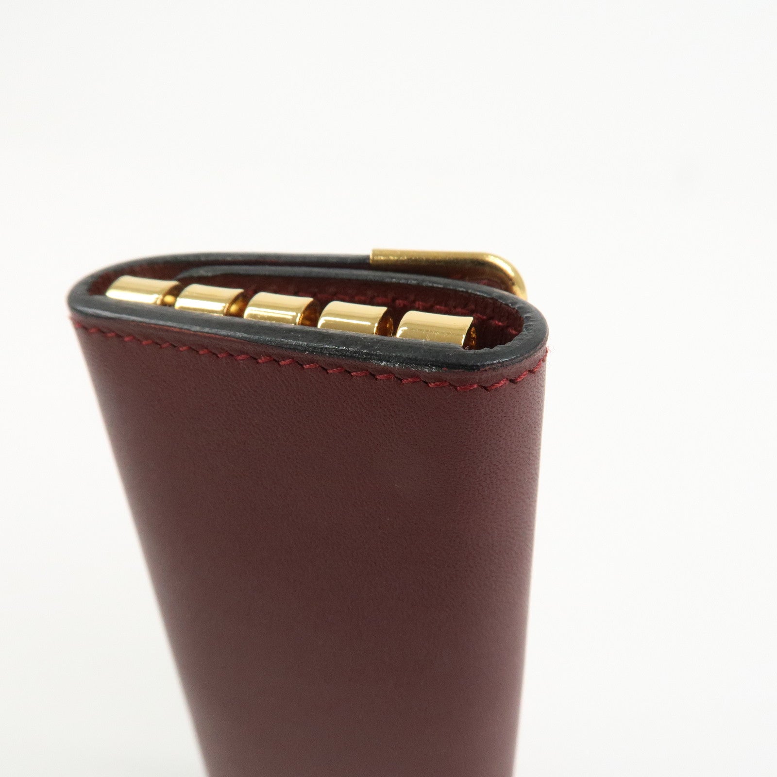 Cartier Must de Cartier Must Line Leather 4 Rings Key Case Bordeaux