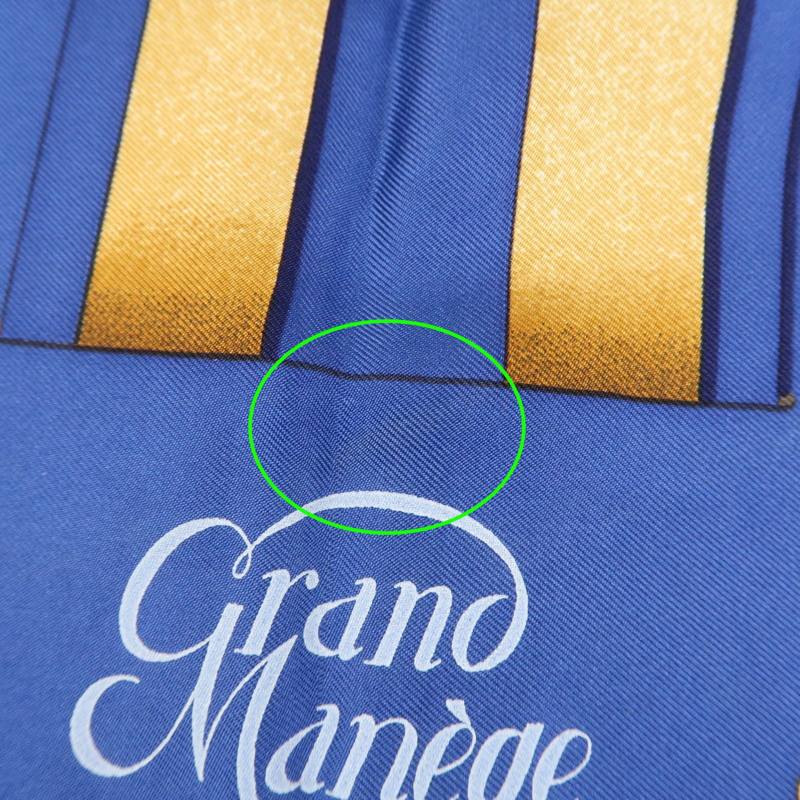 HERMES Carre 90 Silk 100% Blue Yellow Green Used